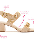 LARROUDE | Milan Sandal In Beige Raffia