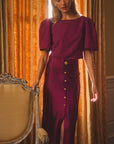 MASON by MASON'S DAUGHTER Leighton Skirt, Magenta Silk Wool