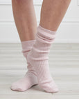 KIP Pure Cashmere Sleep Socks in Pink Peony