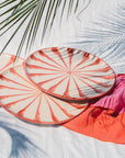 POMELO CASA Dinner plate with candy cane stripes