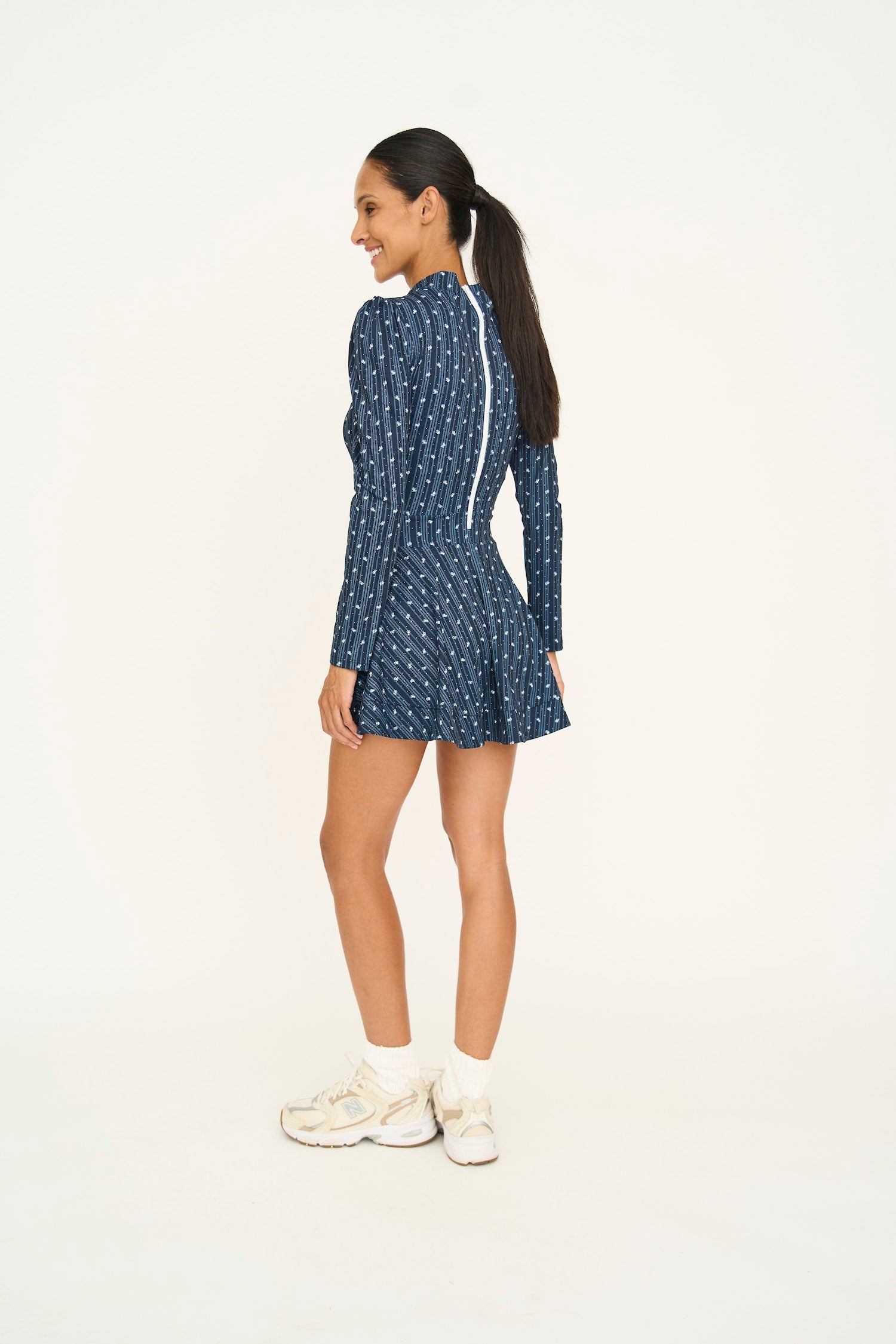 BYRDIE GOLF Long Sleeve Montauk Mini Dress