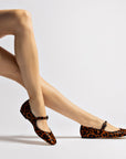 LARROUDÉ Blair Ballet Flat In Leopard Print Calf Hair