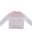 TUTTO | Blush White Stripe Sweater
