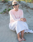 TUTTO | Blush White Stripe Sweater