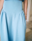 MASON by MASON'S DAUGHTER | Sloane Skirt, Hydrangea Blue Silk Moire