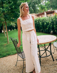MASON'S DAUGHTER | Ella Scallop Pant, White Linen