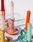 POMELO CASA Candlestick with hand painted designs