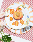 POMELO CASA Dinner plate with candy cane stripes