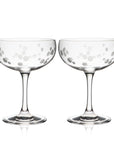 CASKATA Chatham Coupe Cocktail Glasses, Pop Set of 2