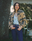 Cocoa Cropped Coat, Sand Bandana