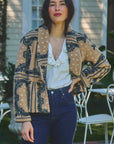 Cocoa Cropped Coat, Sand Bandana