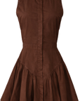 MASON'S DAUGHTER | Harper Shirtdress, Brown Poplin