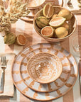 POMELO CASA Dinner plate with candy cane stripes