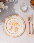 POMELO CASA Dinner plate with hand painted designs