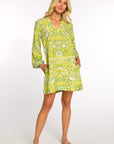 ELIZABETH JAMES THE LABEL | Taylor Dress in Damask Limeade