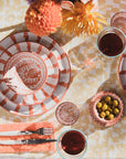 POMELO CASA Dinner plate with candy cane stripes