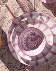 POMELO CASA Dinner plate with candy cane stripes