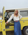 MASON'S DAUGHTER Emma Skirt, Stone Wash Chambray