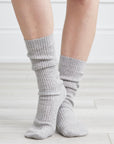 KIP Pure Cashmere Sleep Socks in Dove Grey