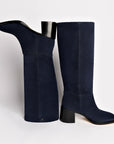 LARROUDÉ Ricky Boot In Dress Blue Suede