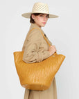 FREYA Flow Woven Large Tote, Caramel