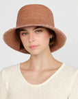 FREYA Shell Crochet Bucket, Hazelnut/Dusty Pink