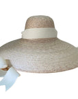 SARAH BRAY BERMUDA, Daisy Sun Hat - Long Ivory Grosgrain Ribbon