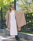 MASON'S DAUGHTER Scarlett Cape, Camel Pressed Wool