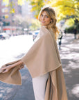 MASON'S DAUGHTER Scarlett Cape, Camel Pressed Wool