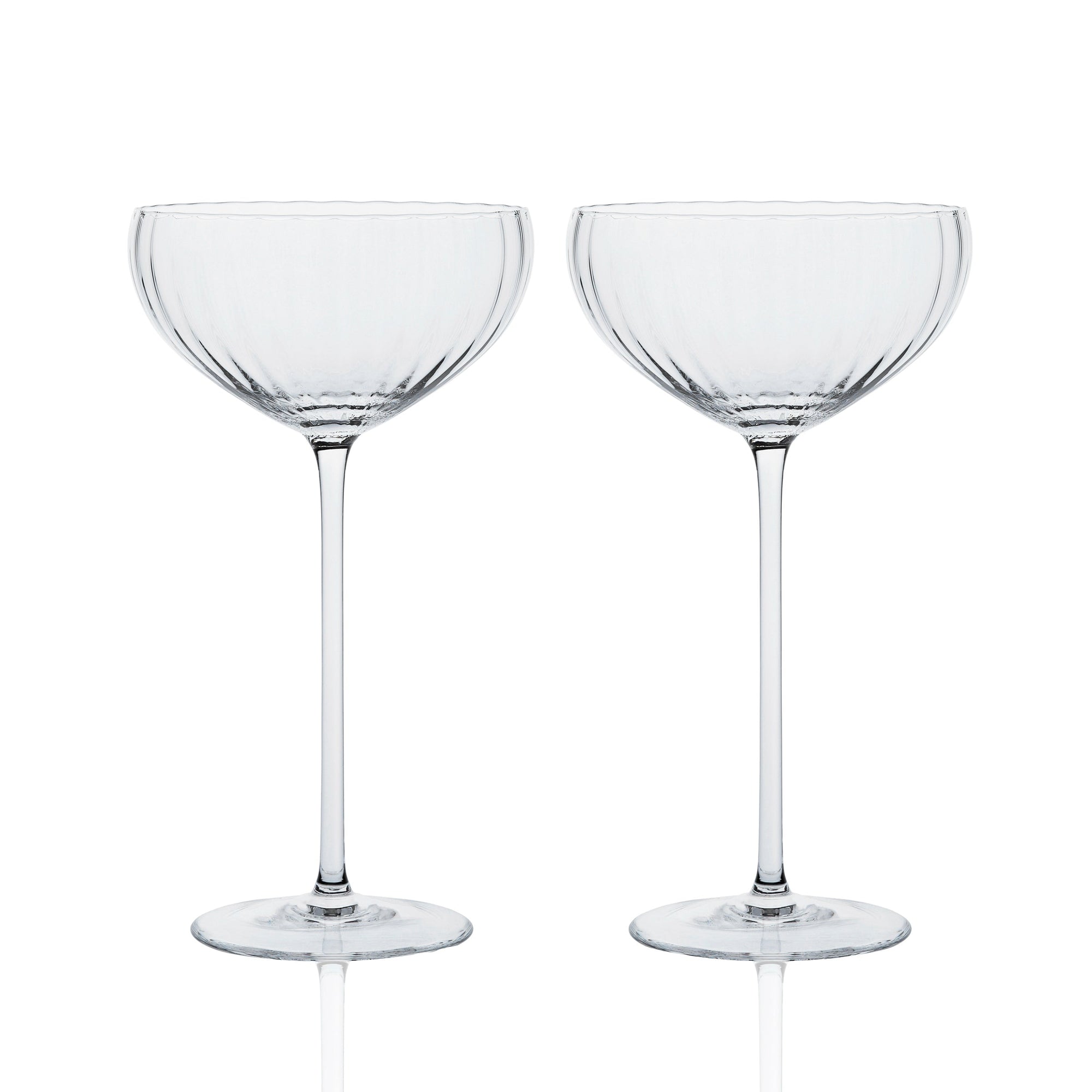CASKATA Quinn Coupe Glasses, Citrine Set of 2