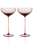 CASKATA Quinn Coupe Glasses, Rose Set of 2