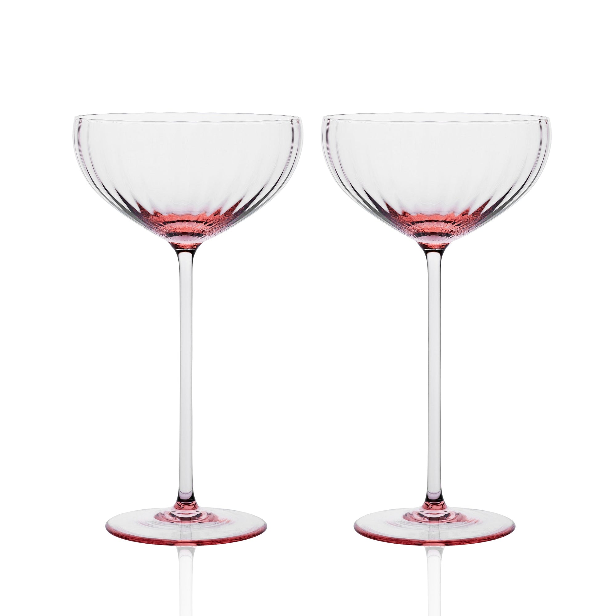 CASKATA Quinn Coupe Glasses, Citrine Set of 2