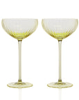 CASKATA Quinn Coupe Glasses, Clear Set of 2