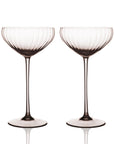 CASKATA Quinn Coupe Glasses, Clear Set of 2