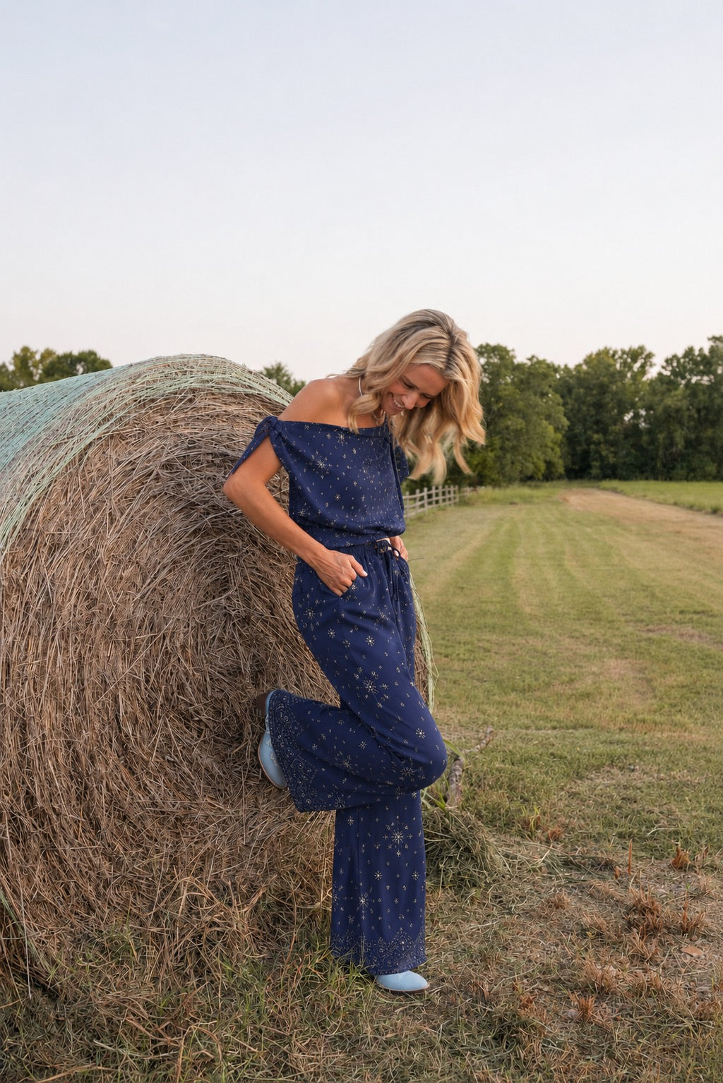 MASONS DAUGHTER | Lily Scarf Top, Navy Bandana