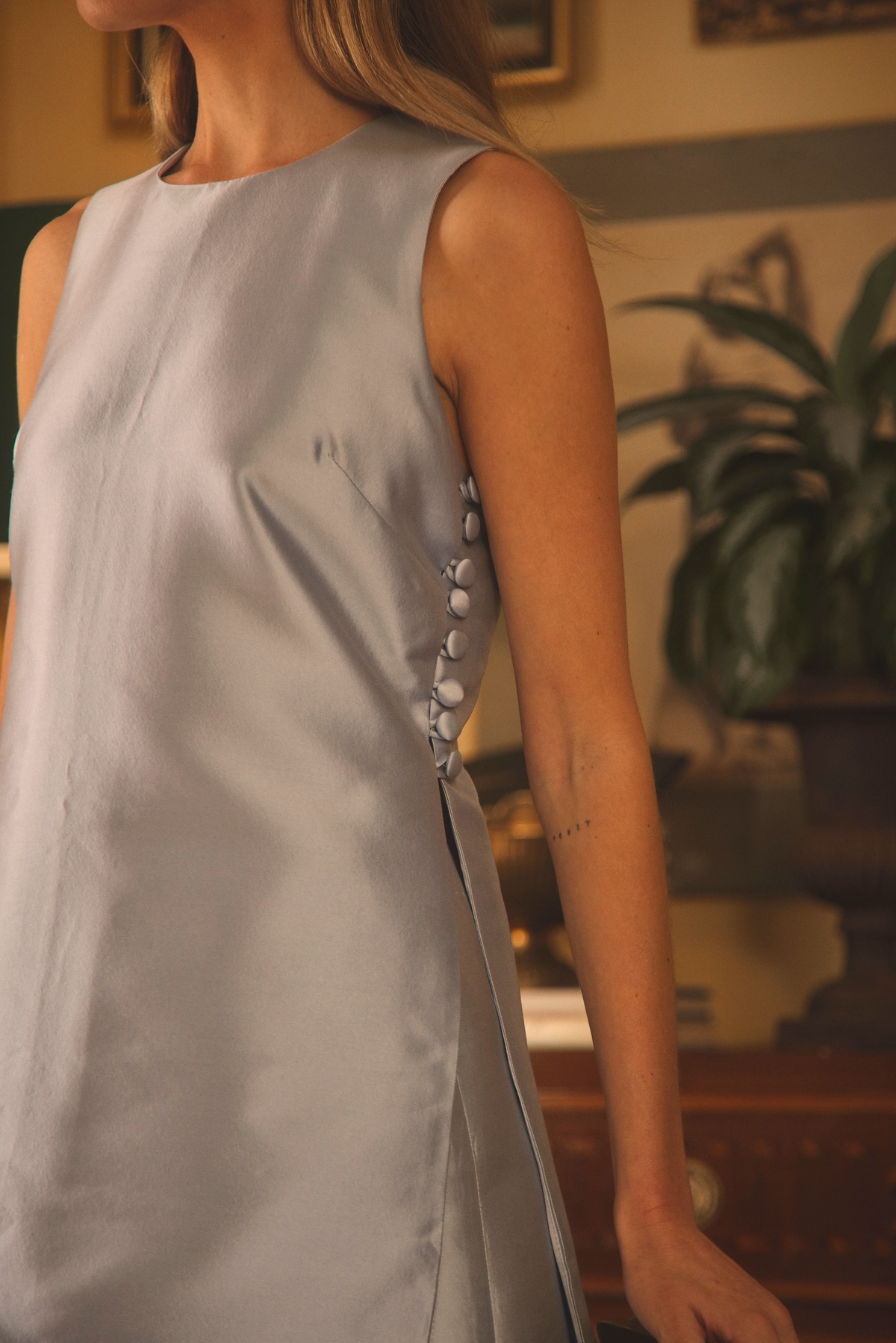 MASON by MASON'S DAUGHTER | Twiggy Tunic, Soft Blue Mist Silk Wool