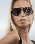 ANEA HILL Harbor Black Aviator Sunglasses