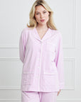 KIP Luxe Stretch Cotton Pajama Set in Lavender