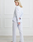 KIP Premium Cotton Pajama Set in Mist Blue