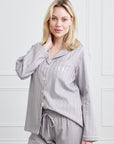 KIP Premium Cotton Pajama Set in Dove Grey