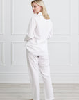 KIP Premium Cotton Pajama Set in Lily White