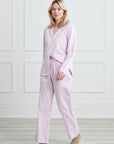 KIP Premium Cotton Pajama Set in Lavender