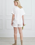 KIP Premium Cotton Short Set in Lily White