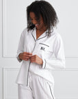 KIP Premium Cotton Pajama Set in Monochrome