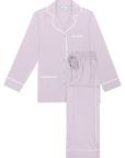 KIP Luxe Stretch Cotton Pajama Set in Lavender