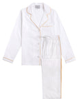 KIP Premium Cotton Pajama Set in Lily White