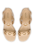 LARROUDE | Milan Sandal In Beige Raffia