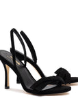 Larroudé x Markarian Sandal In Black Suede