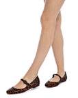 LARROUDÉ Blair Ballet Flat In Leopard Print Calf Hair