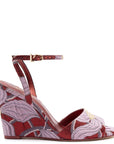 Larroudé x Markarian Wedge In Red Floral Dutel